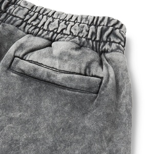 Vintage Acid Wash Distressed 360gsm Heavy Weight Straight-leg Cut for <b>Stacking</b> Over Footwear Fleece Cotton Sweatpants - Product Image 2