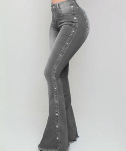 Jeans pour femmes grandes tailles, vente en gros, sexy, taille mi-haute, coupe skinny, slim fit, en denim, haute qualité, décontractés - Product Image 2