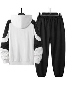 Custom Printed Cotton Two-Piece <b>Tracksuit</b> Set for Men Premium Casual Sportswear Jogger Suit with Custom Logo - Product Image 6