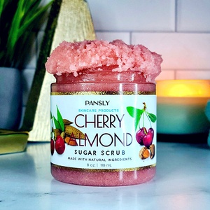 Bodyscrub Exfoliant Hydratant Fait à la Main Gommage Fruité Cerise Amande Corps Sucre - Product Image 3
