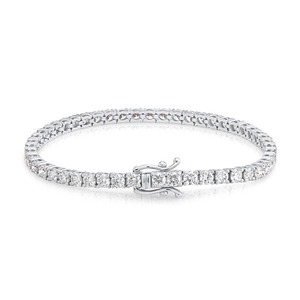 Wholesale 5.4CT Round Lab Grown Diamond Tennis Bracelet 9K White <b>Gold</b> <b>Solid</b> <b>Gold</b> Fine Jewelry Custom Manufacturer - Product Image 3
