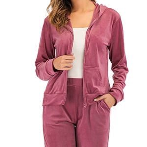 Nouvel ensemble de survêtement en velours pour femme, coupe ajustée, en velours côtelé, pour l'hiver, décontracté, sportif, qualité supérieure, mélange de coton - Product Image 6