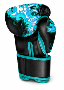 Guantes de Boxeo Negros Premium IBERIA con Estampado de Calavera, Guantes de Entrenamiento de Cuero PU, Logotipo Personalizado OEM, Equipo Deportivo al por Mayor - Product Image 3