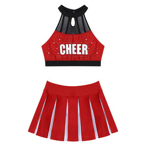Cheer Club Rhinestone Cheerleading Uniforms Custom Competition All <b>Stars</b> Different Color Size High Quality Women Silk/Cotton - Product Image 2