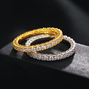 Moissanite Eternity Band <b>Ring</b> <b>925</b> Sterling <b>Silver</b> Round Cut Bridal Wedding Anniversary Jewelry Custom <b>Ring</b> for Women - Product Image 1
