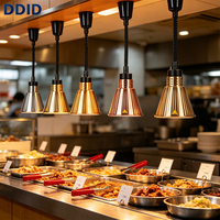 Lampe chauffante professionnelle en acier inoxydable pour buffet et maintien au chaud des aliments, équipement de cuisine pour hôtels, restaurants et cuisines commerciales