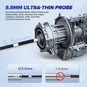 Cámara Boroscópica Articulada MRCARTOOL N130, Endoscopio Flexible de 5.5mm 210 °   Cámara de Inspección HD para Reparación Automotriz - Product Image 2