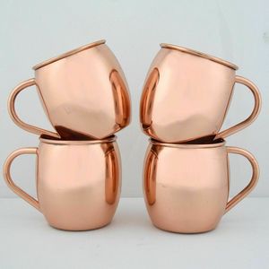 Tasses à Moscow Mule en cuivre de qualité supérieure, classiques, faites à la main, articles de bar en cuivre, fournitures pour cocktails, restaurants, hôtels et salles à manger - Product Image 6