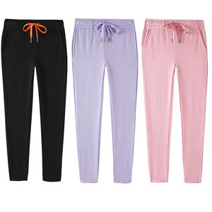 High Quality Men's Casual Streetwear Joggers Sweatpants 100% Cotton Drawstring Closure Summer Eco-Friendly Breathable Mid weight - Product Image 3