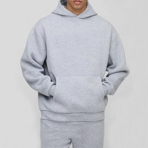 Ensemble de survêtement pour homme Rolien, respirant, avec cordon de serrage, en coton uni, à capuche, pantalon de jogging en molleton, logo personnalisé, hiver - Product Image 6