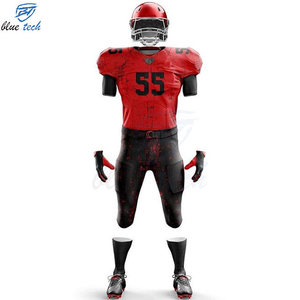 Breathable Printed Short Sleeve American Football Uniform Set Custom Sublimation Jersey Pants Quick Dry for Training Matches - Product Image 6