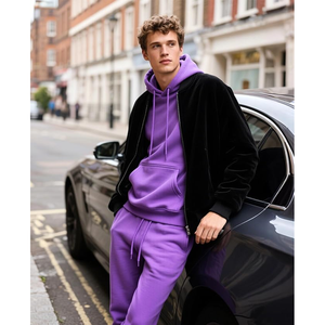 Vêtements d'hiver personnalisables thermocollés - Ensemble pull et jogging en coton thermique Elite - Product Image 5