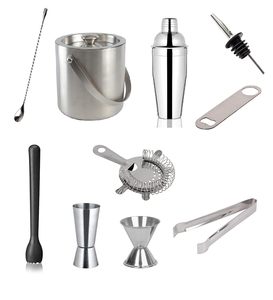 Kit de Barman, Juego de Utensilios de Bar Modernos de Acero Inoxidable, Juego de Coctelera para Mezclar Bebidas, Portátil, Ecológico, Duradero, 3 Utensilios Integrados - Product Image 5