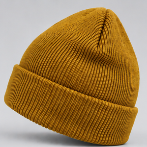 Gorros de punto lisos para bordado personalizado, gorros cálidos de invierno con puño para hombres, mujeres y niños, gorros lisos acanalados al por mayor, personalizables. - Product Image 6