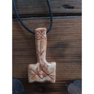 Collar Étnico Bohemio Vintage Hecho a Mano, Joyería Tribal de Hueso Tallado, Regalo Único Vintage - Product Image 3