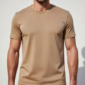T-shirt pour homme à col rond, manches courtes, couleur unie, coupe classique, tissu tricoté de qualité supérieure, personnalisable - Product Image 4