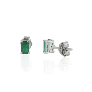 Wholesale Trendy Octagon Cut Natural <b>Emerald</b> May Birthstone Minimal <b>Stud</b> Earrings For Women's Everyday Wear - Product Image 6
