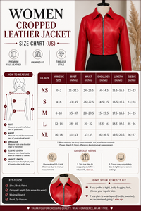 เสื้อแจ็คเก็ตหนังวินเทจสีแดงทรงครอปสำหรับผู้หญิงสไตล์สตรีทแวร์ - Product Image 4