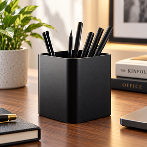 Lovely <b>Pen</b> Holder Gold Frame Ceramic White <b>Pen</b> Holder Desk <b>Organizer</b> for Office Study Table <b>Pen</b> Holder by Falah International - Product Image 2