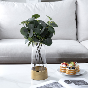 Centro de Mesa Moderno con Vegetación Artificial MyGift, Tendencia Actual, Arreglo de Plantas de Eucalipto Artificial en Jarrón de Vidrio - Product Image 5