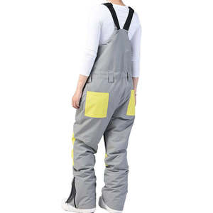 Professional Waterproof <b>Ski</b> Bib Pants Women Men Snowboard Overalls Insulated Winter Outdoor Sports Snow Trousers Color Block - Product Image 2