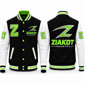 New design Women Men's Vintage Custom <b>Camo</b> Black-White Green Bomber Full-Snap Varsity Letterman Salute To Service <b>Jacket</b> - Product Image 2