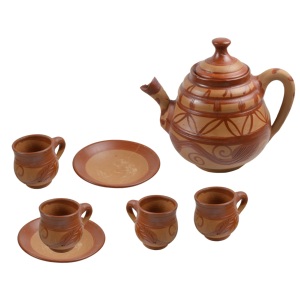 ชุดกาต้มน้ำและถ้วยทรายครบชุด ของตกแต่งบ้าน ดีไซน์สำหรับมื้อเช้า กาต้มน้ำแบบธรรมชาติ ของตกแต่งโรงแรมและร้านอาหาร - Product Image 1