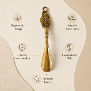 Cuchara de zapatos de latón hecha a mano, diseño náutico de lujo, accesorio metálico duradero para poner zapatos, para el hogar y viajes - Product Image 4
