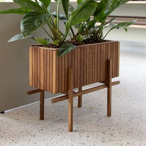 Wooden <b>planter</b> <b>box</b>, modern plant stand, indoor plant holder, wooden flower pot, succulent <b>planter</b> <b>box</b>, decorative <b>planter</b> stand, - Product Image 6