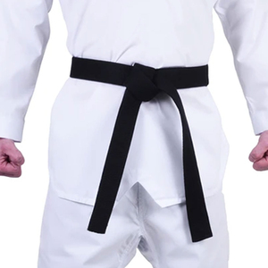 Kimono de karaté blanc pour homme, 100% coton, durable, coupe classique, uniforme d'arts martiaux, taille adulte, ceinture noire incluse - Product Image 6