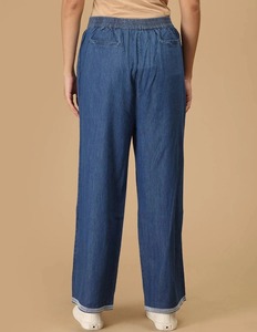Women's <b>Boot</b> Cut Cotton Denim Multi-Pocket Utility-Pocket Side-Pocket Large-Pocket Patch-Pocket-Vintage Regular Fit Knee-Length - Product Image 3