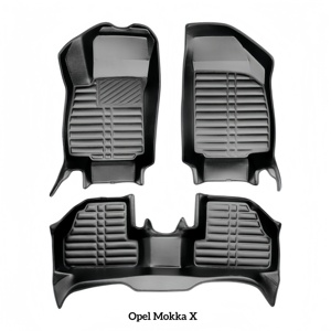 แผ่นรองพื้นรถยนต์หนังไร้กลิ่น 5D ชุดเต็ม สำหรับ Opel <span class=keywords><strong>Corsa</strong></span> F 2019-2024 รุ่นไฟฟ้า <span class=keywords><strong>Corsa</strong></span>-<span class=keywords><strong>e</strong></span> กันน้ำ สีดำ 3/4/5 ชิ้น - Product Image 1