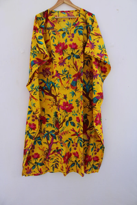 Robe Kaftan Décontractée d'Été en Coton à Imprimé Floral Tropical Sans Manches pour Femme, Cache-Maillot de Plage, Tenue d'Intérieur – Îles d'Asie-Pacifique - Product Image 2