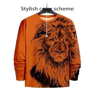New available top quality Men's Fashionable print O Neck T Shirts Stylish Casual Long Sleeve T Shirts For Men From Bangladesh - Product Image 3