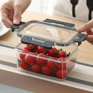 Stackable <b>Square</b> PET <b>Plastic</b> Food Storage <b>Container</b> Set Modern Design Airtight Lid Microwave Freezer Safe 550ml/1400ml/3000ml - Product Image 6