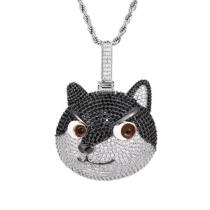 Colgante Cabeza de Zorro Iced Out de Plata 925 con Moissanita Micro Pavé, Joyería Hip Hop, Colgante para Amantes de los Animales, Colgante Bling para Raperos - Product Image 3