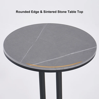 Table d'appoint moderne en acier noir, forme ronde, pour salon, salle de séjour, hôpital - Meilleure vente