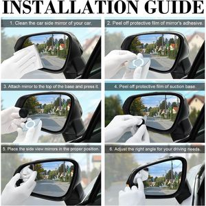 Specchietto Retrovisore Convesso Asimmetrico a Forma di Ventaglio in Vetro HD Senza Cornice, Regolabile, per Punti Ciechi dell'Auto, Ampio Angolo di Visione - Product Image 4