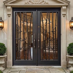 Royal Luxury Royal-style Wrought Iron Main Gate Modern Design Water-Rust-Resistant Coating Easy Assembly <b>Swing</b> - Product Image 3