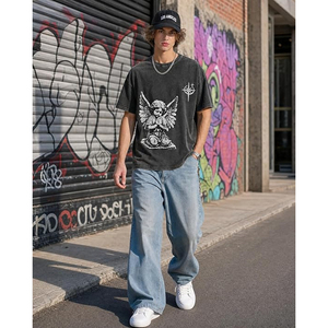 Graphic Tees Men Acid Washed <b>Y2K</b> Gothic Vintage Streetwear Cotton T-<b>Shirt</b> | Oversized <b>Shirt</b> Men,Black Graphic Tee,Graphic <b>Shirts</b> - Product Image 2