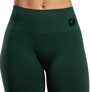 Leggings Deportivos de Cintura Alta para Mujer, Color Verde Bosque, Sin Costuras, Elásticos, para Yoga, Ejercicio, Correr, Resistentes a las Sentadillas, Compresión, Ropa Deportiva - Product Image 5