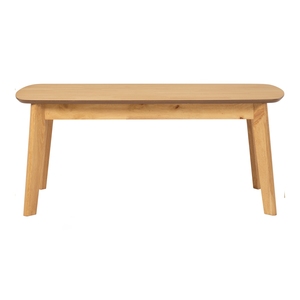 Scandinavian KD Design Furniture Natural Oak Accent <b>Table</b> with <b>Curved</b> Edges and Malaysian Oak Legs for Living Room from Malaysia - Product Image 2