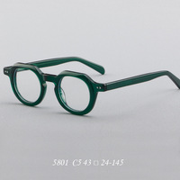 Lunettes de vue en acétate rondes irrégulières multicolores, montures polyvalentes pour tous les styles
