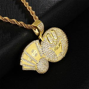 Collar con Colgante de Dólar de Moissanita Brillante y Elegante, Estilo Hiphop, Joyería Moderna y a la Moda para Hombre Rapper - Product Image 6