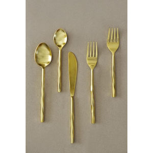 Juego de Cubiertos de Acero Inoxidable Dorado Moderno de Lujo al por Mayor, Juego de Vajilla Ecológico, Perfecto para Bodas y Cenas en Casa - Product Image 2