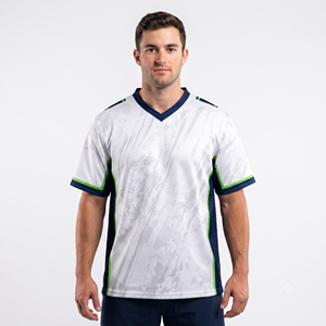 Maillot de lacrosse personnalisé pour homme avec logo et nom personnalisés, col en V - Product Image 6