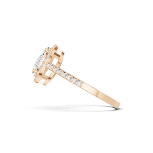 Bagues modernes en forme de poire avec détails de pierres radiantes et un attrait de joaillerie fine sophistiquée – Bagues en diamant modernes - Product Image 2