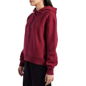 Fabricante OEM ODM de sudaderas con capucha y media cremallera personalizadas al por mayor para mujer, top informal de forro polar para invierno - Product Image 3