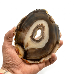 Sous-verre de luxe en agate avec bordure plaquée or |   Ensemble de sous-verres en pierre naturelle |   Vaisselle élégante pour la décoration de la maison |   Ensemble 2026 - Product Image 3