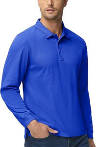 Camisa Táctica Casual para Hombre OEM, Antiarrugas, de Secado Rápido, Manga Larga, Tipo Polo, 100% Poliéster - Product Image 4